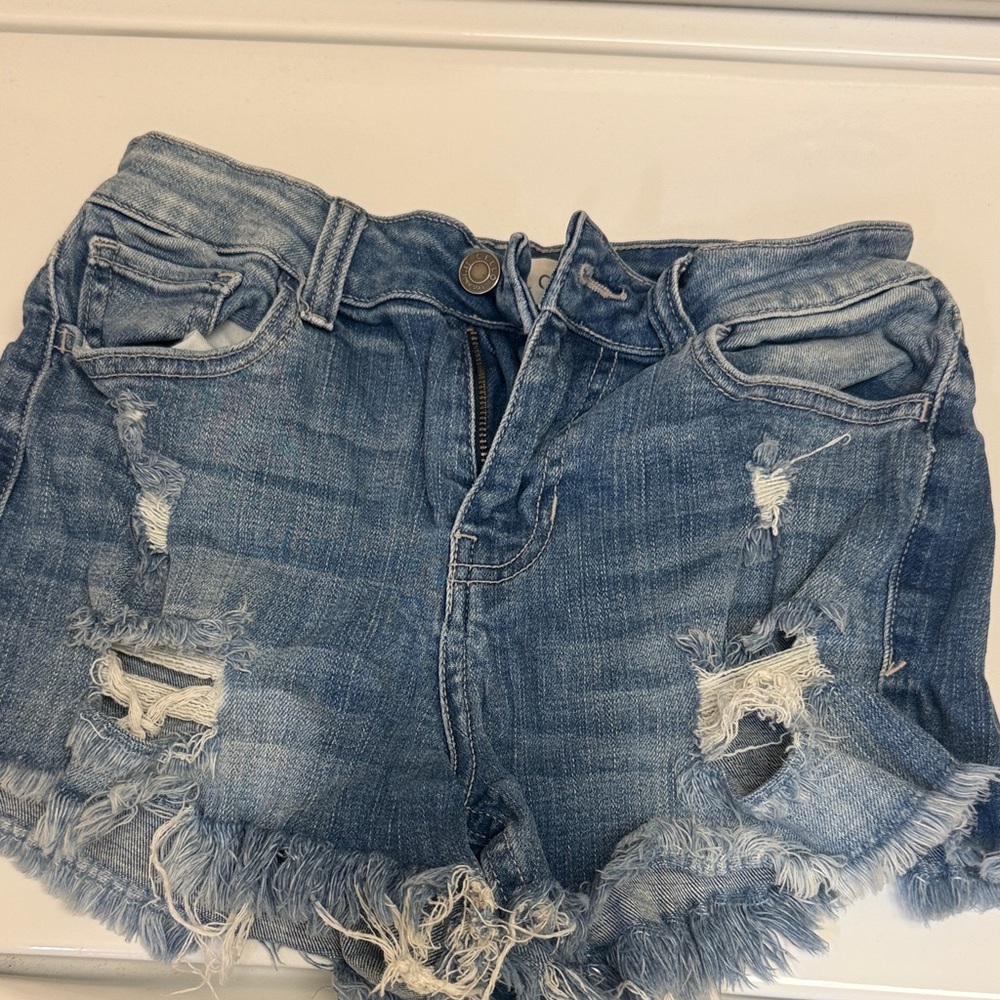 Cello Light Blue Denim Shorts with Dark Blue Waistband